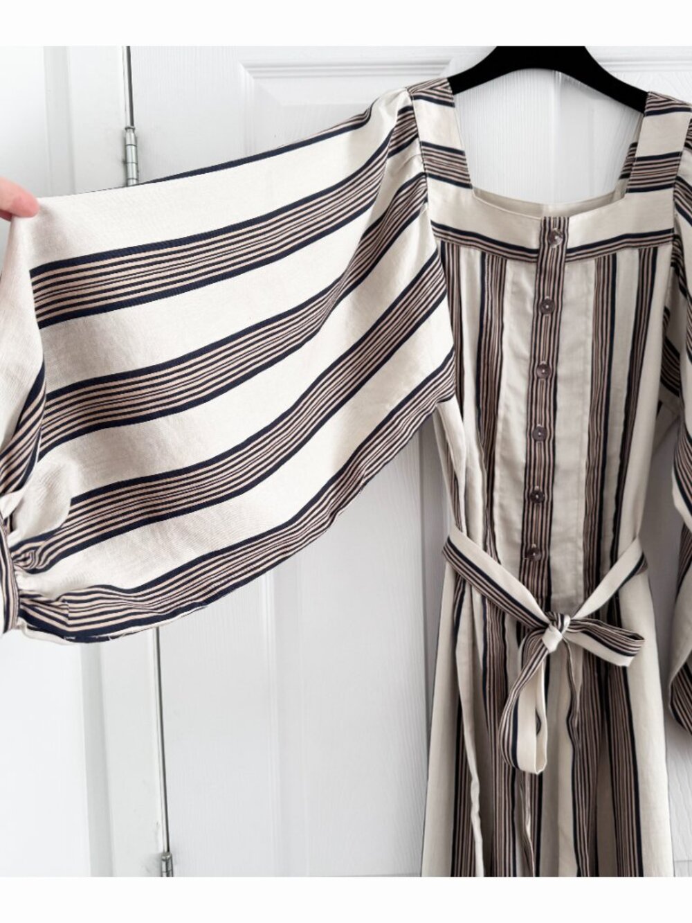 Horses Atelier "Blouson" Striped Maxi Dress in Soleil, size "3" (fits like Small - Picture 4 of 12